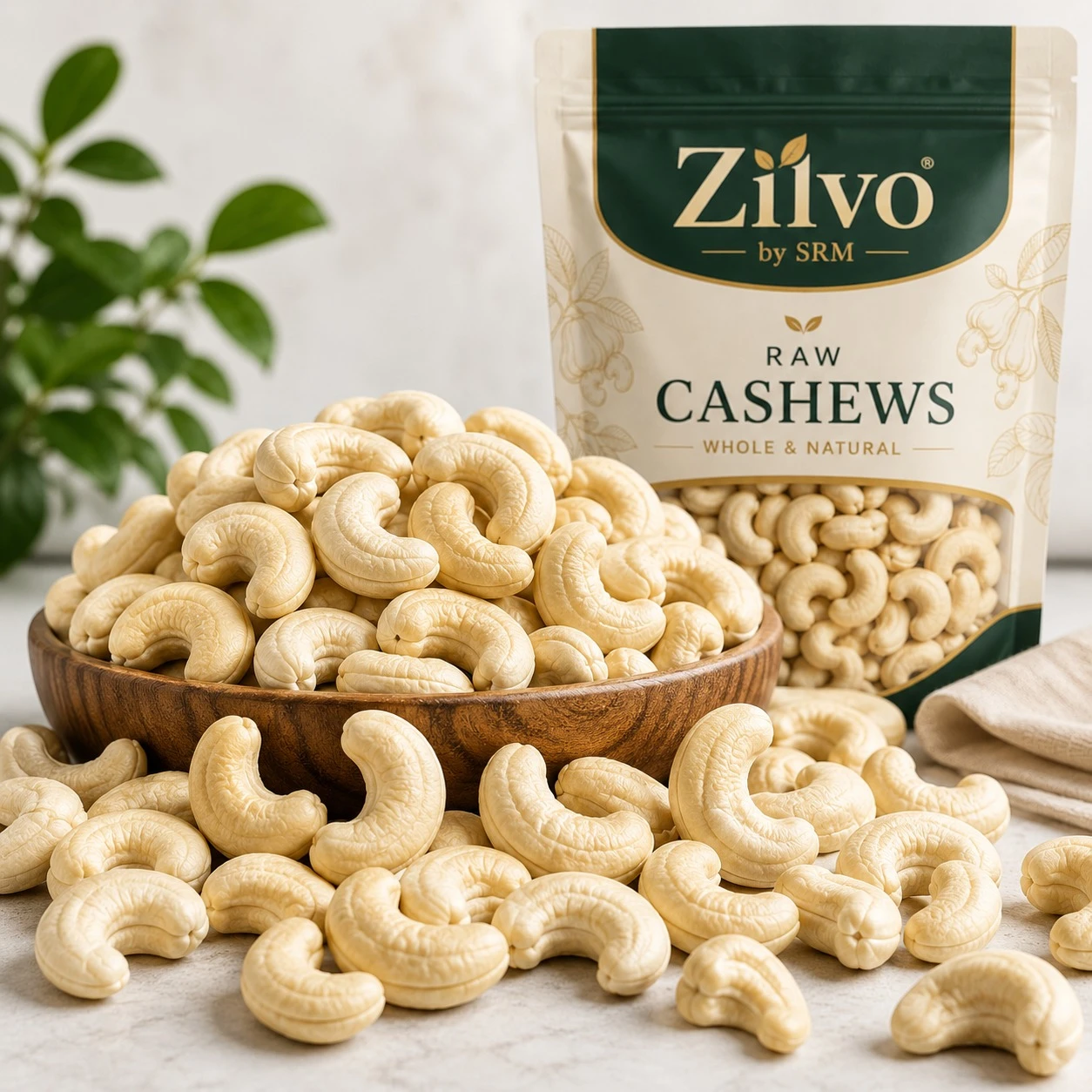 Selected Natural Whole Cashews Value Pack | Premium Kaju | Healthy Snacks Cashews